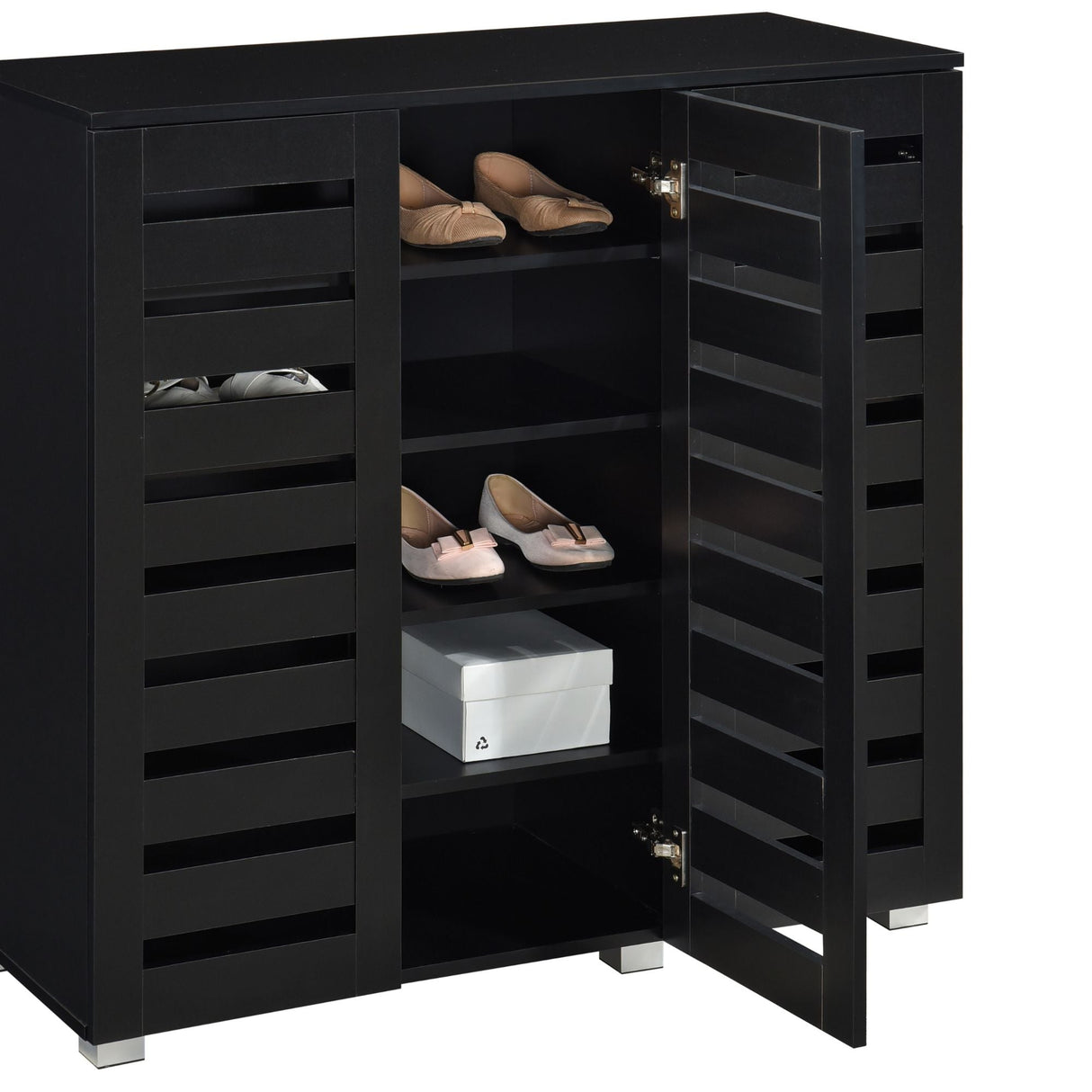 Euston Modern 3 Door Shoe Storage Cabinet - Swish Furniture