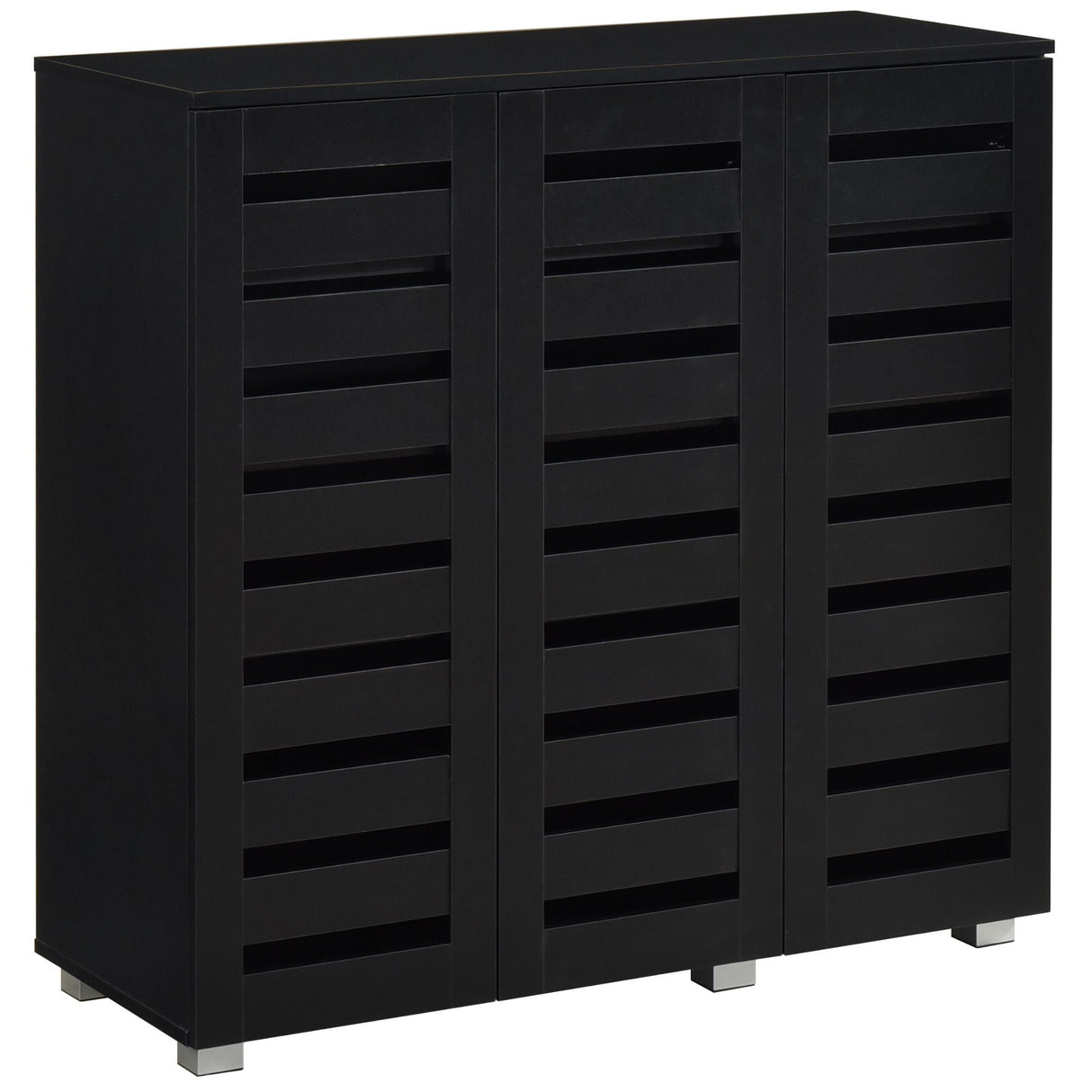 Euston Modern 3 Door Shoe Storage Cabinet - Swish Furniture