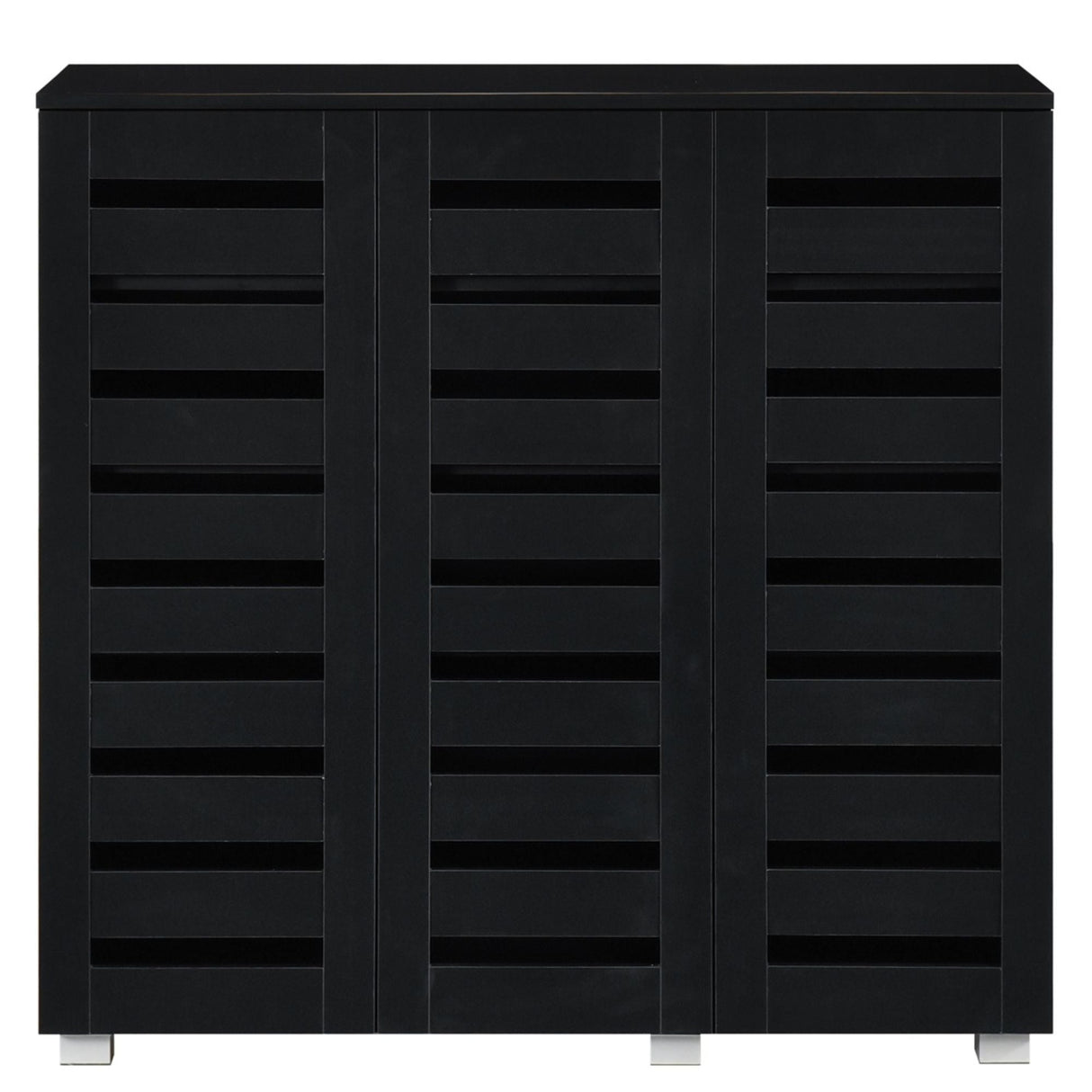 Euston Modern 3 Door Shoe Storage Cabinet - Swish Furniture