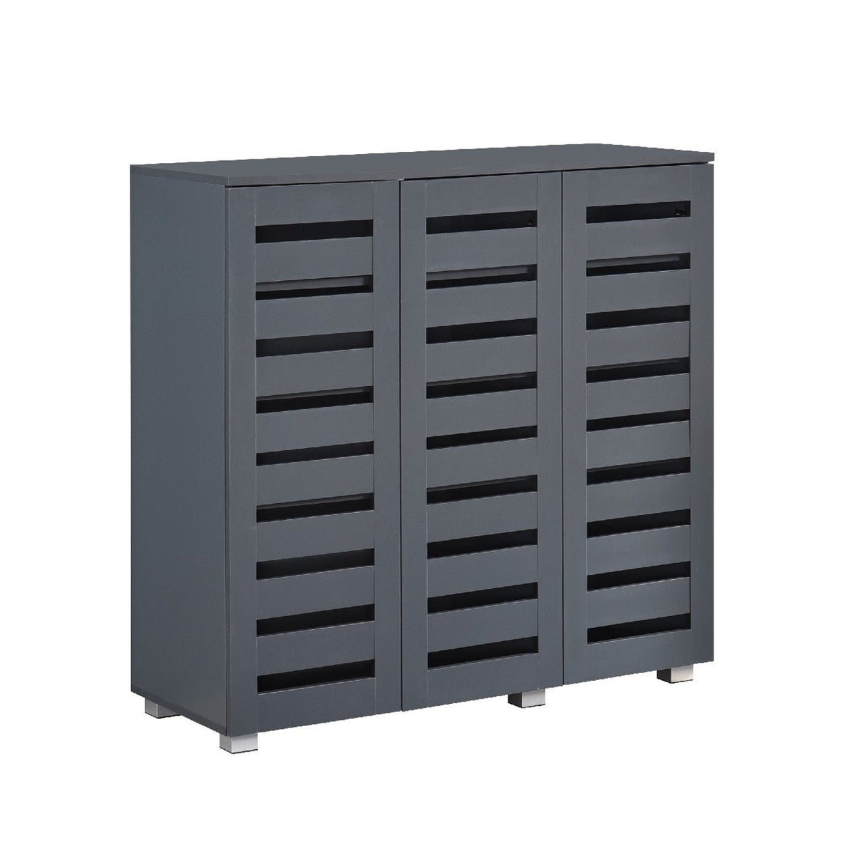 Euston Modern 3 Door Shoe Storage Cabinet - Swish Furniture