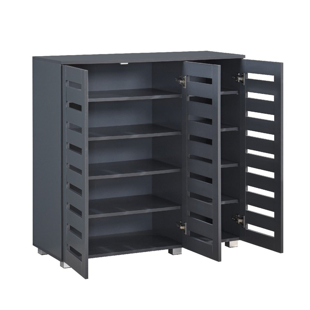 Euston Modern 3 Door Shoe Storage Cabinet - Swish Furniture