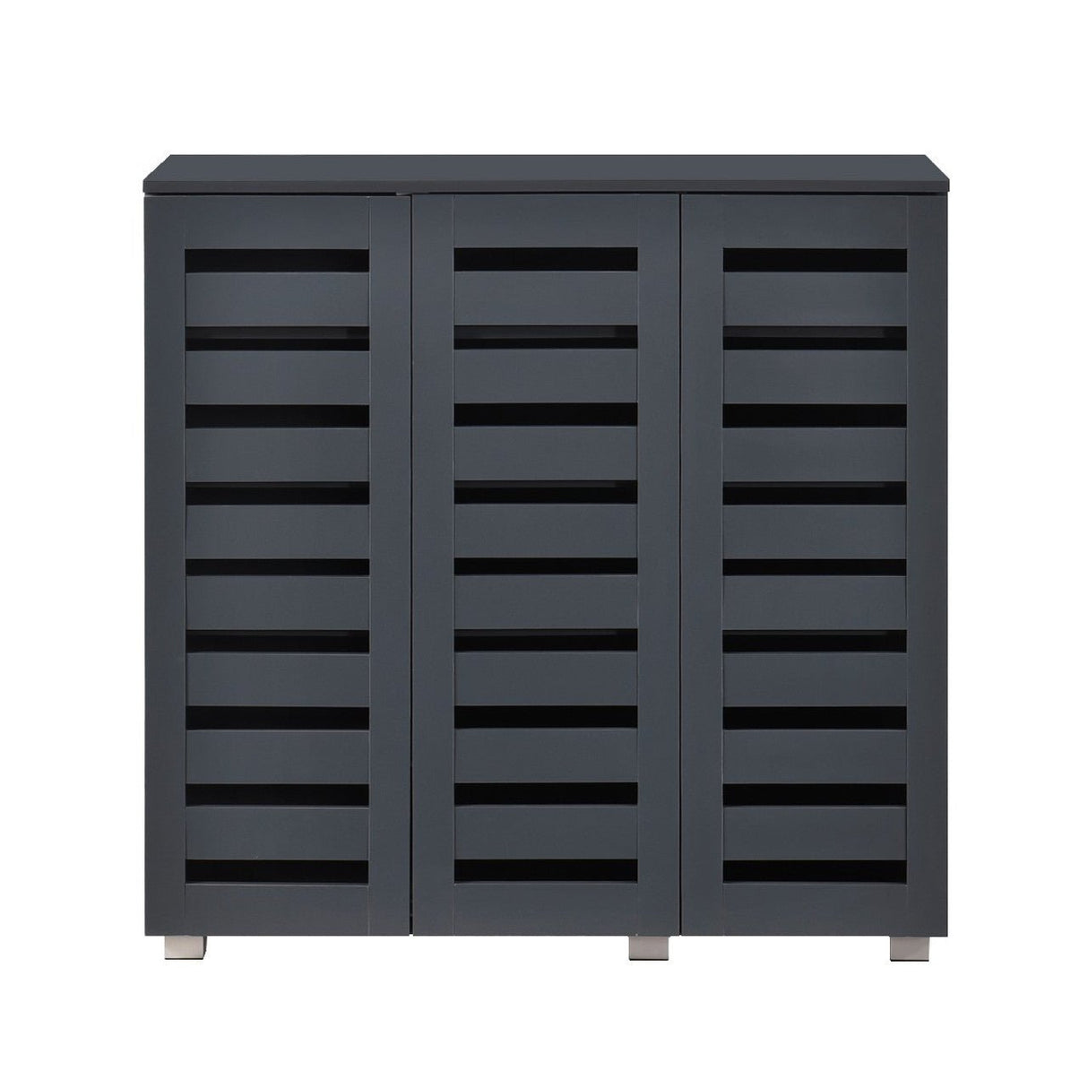 Euston Modern 3 Door Shoe Storage Cabinet - Swish Furniture
