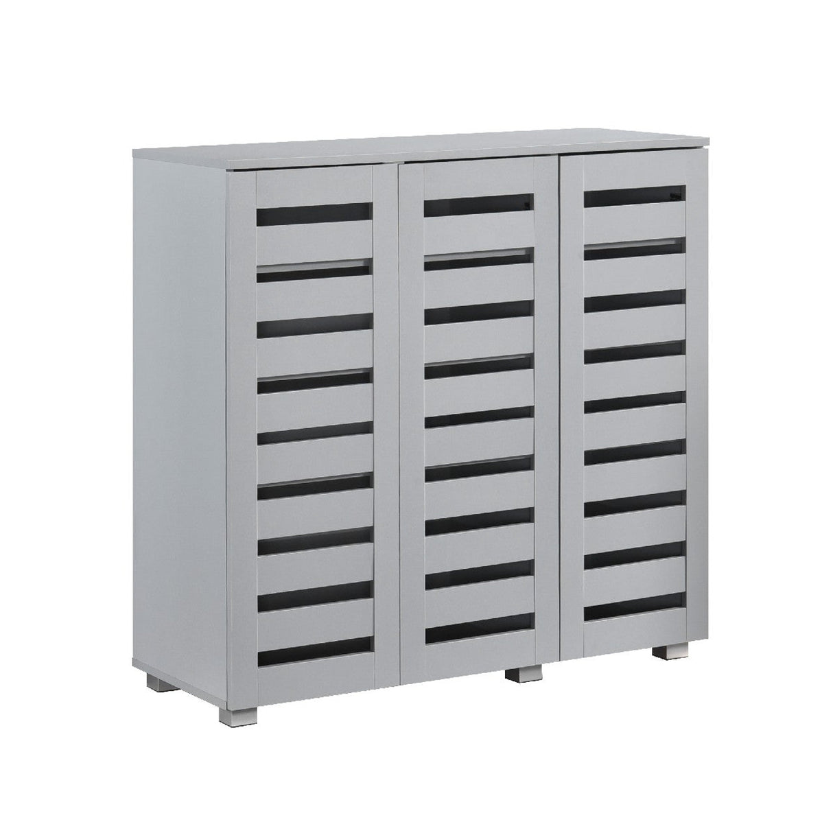 Euston Modern 3 Door Shoe Storage Cabinet - Swish Furniture