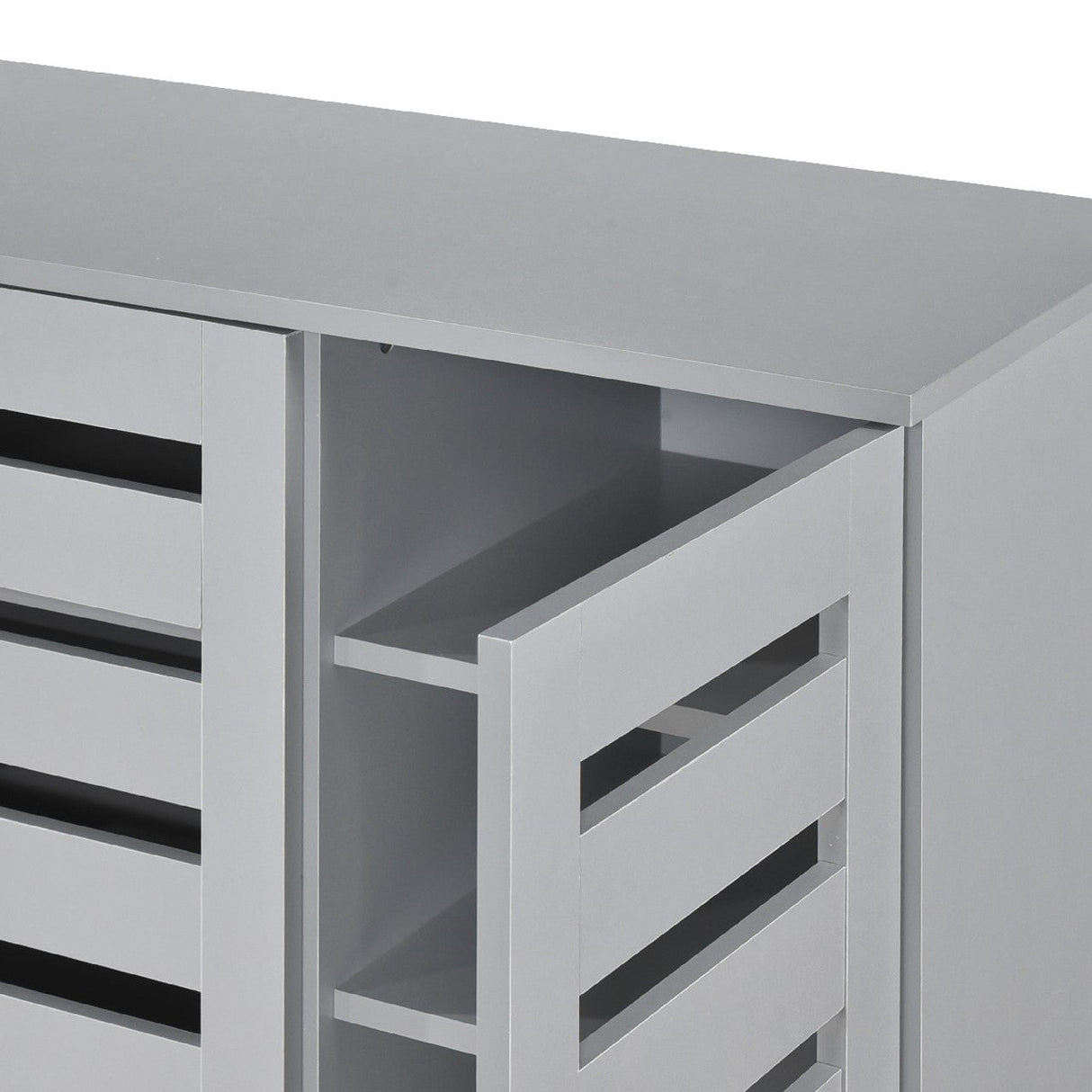 Euston Modern 3 Door Shoe Storage Cabinet - Swish Furniture