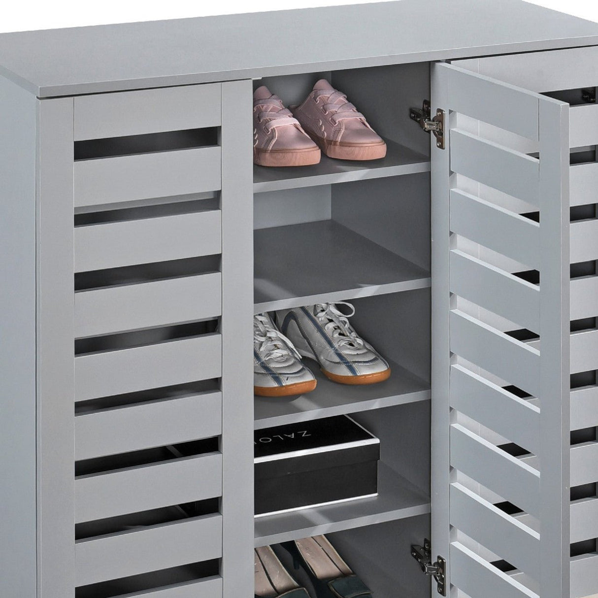 Euston Modern 3 Door Shoe Storage Cabinet - Swish Furniture