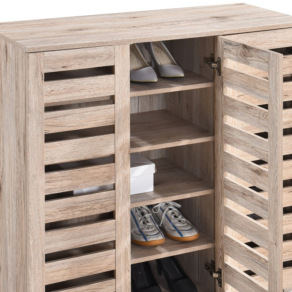 Euston Modern 3 Door Shoe Storage Cabinet - Swish Furniture