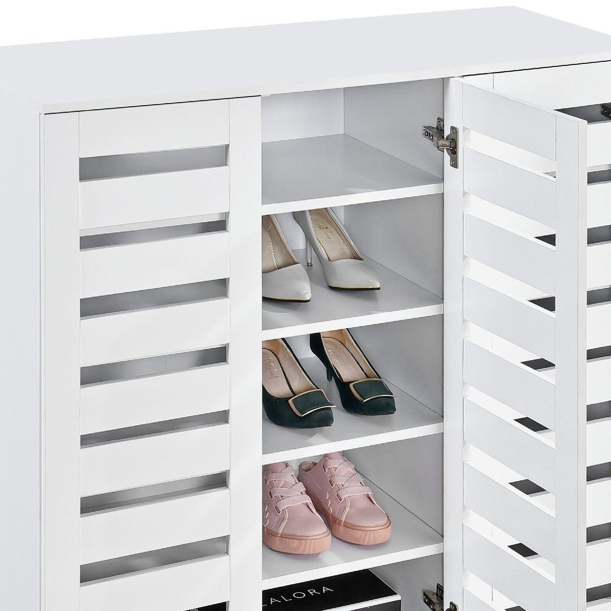 Euston Modern 3 Door Shoe Storage Cabinet - Swish Furniture