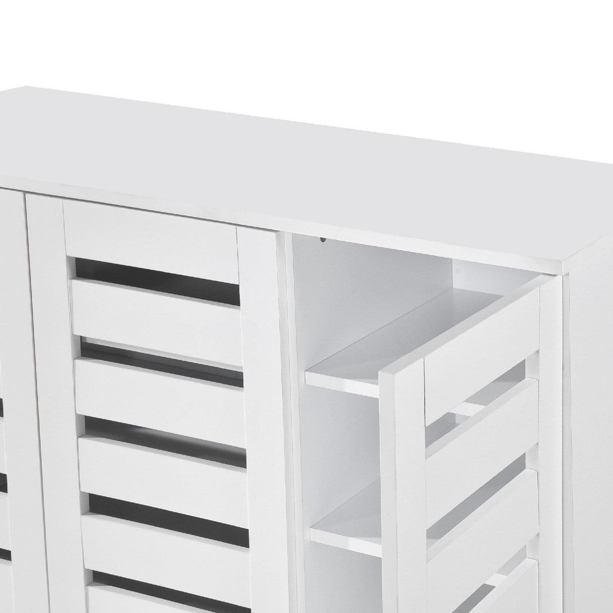 Euston Modern 3 Door Shoe Storage Cabinet - Swish Furniture