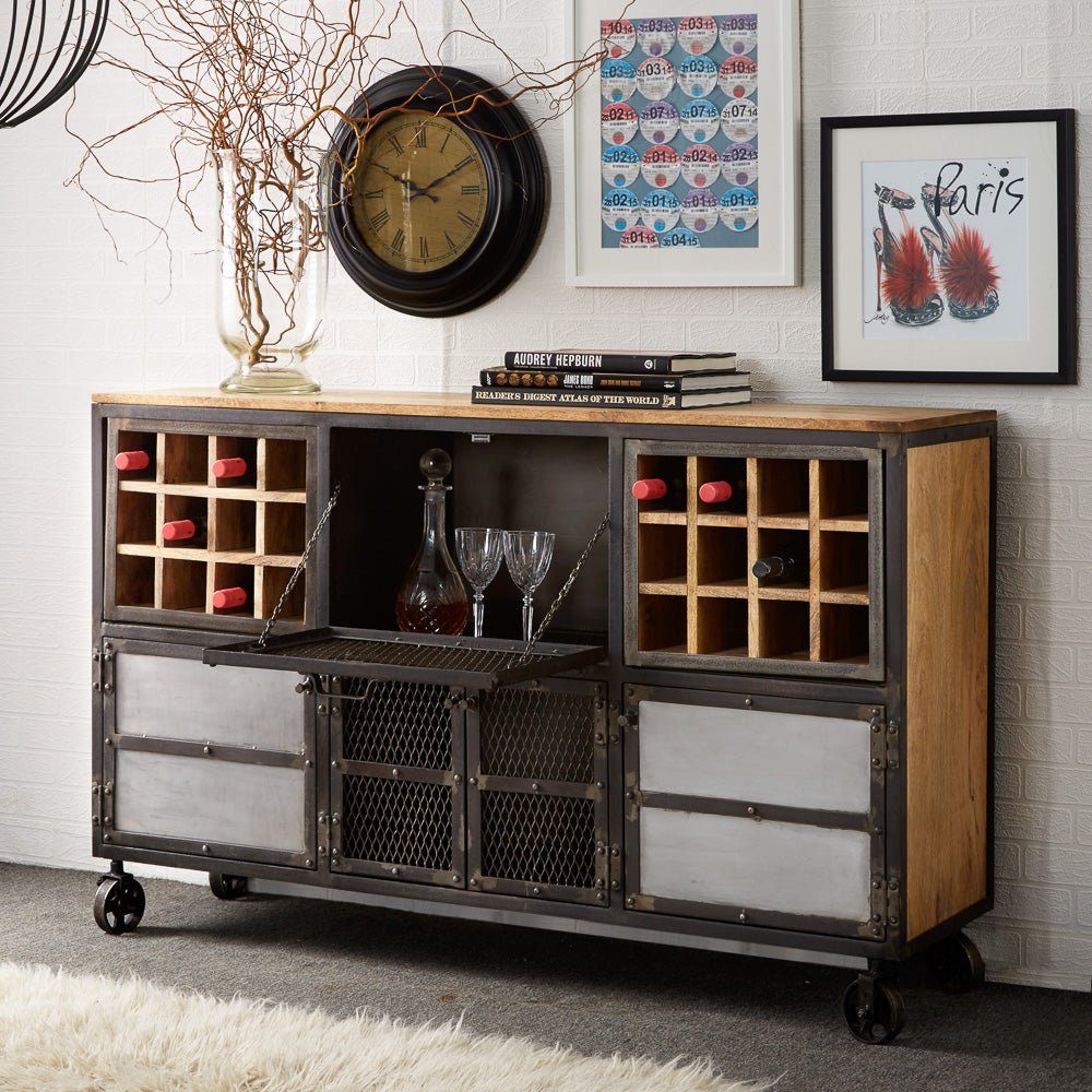 Evoke Industrial Bar Cabinet - Indian Hub