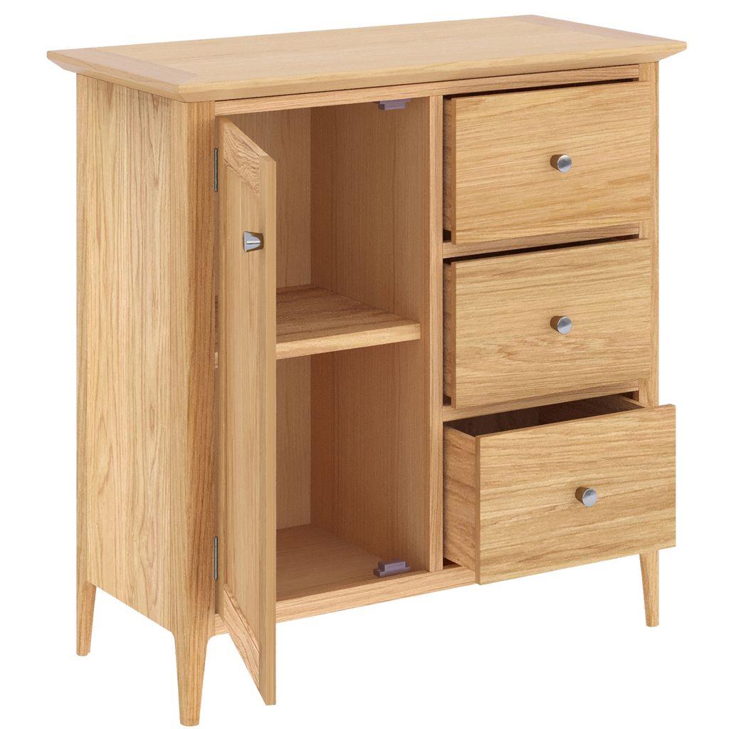 Saxon 1 Door 3 Drawer Hallway Cabinet