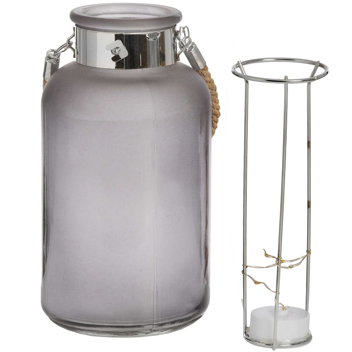 Small Frosted Glass LED Decorative Lantern