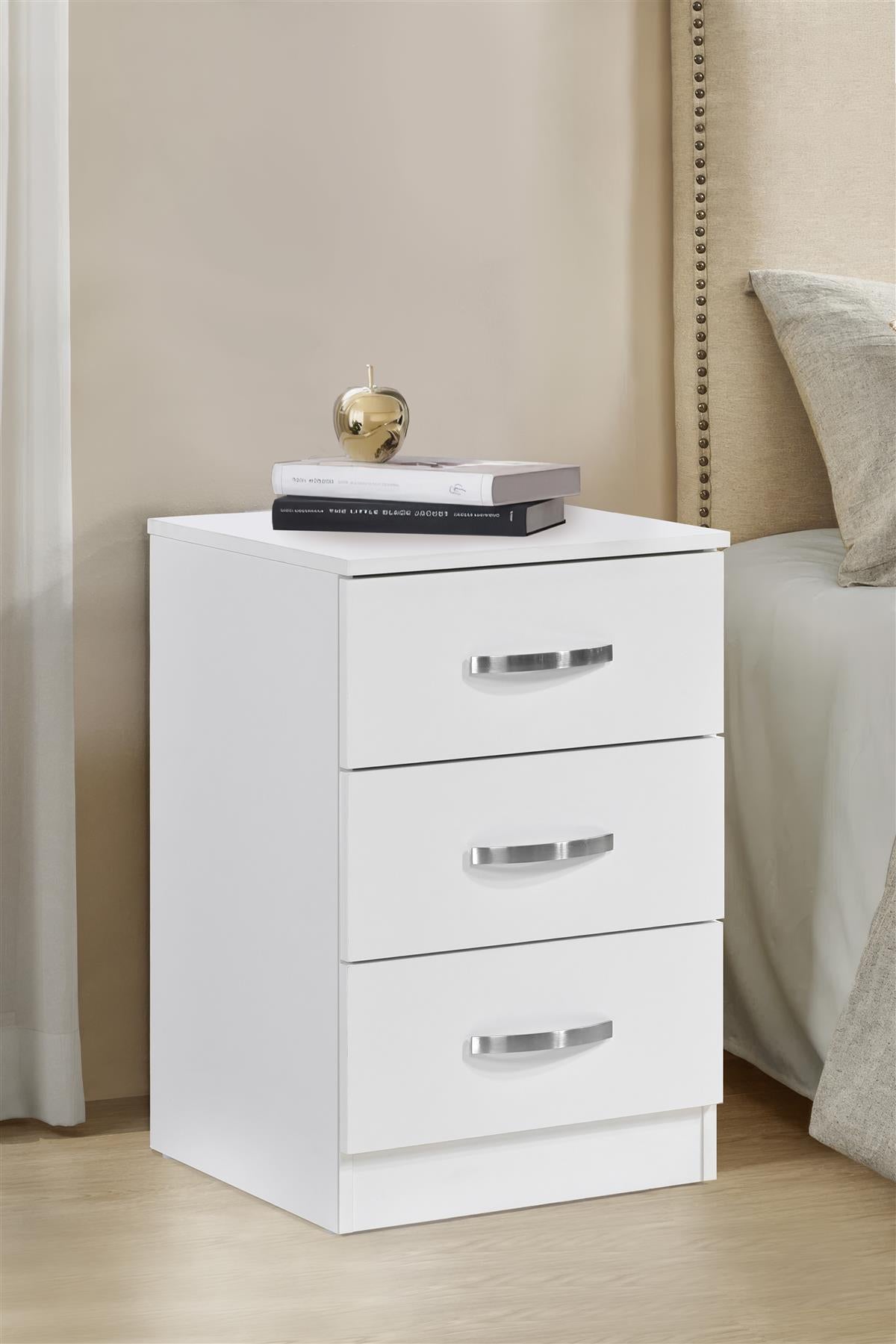 Paddington 3 Drawer Bedside Table