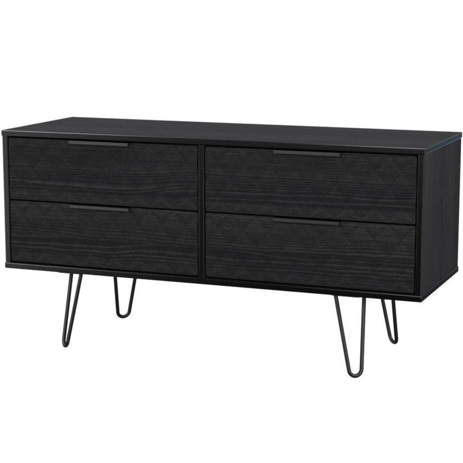 Harlequin 4 Drawer Bed Box with Black Hairpin Legs