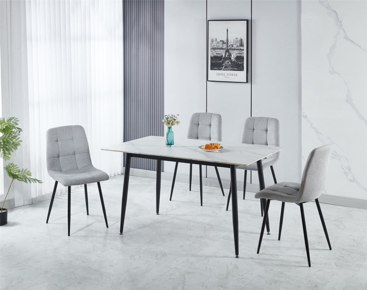 Fenton Dining Set (4 Chairs) - Seconique