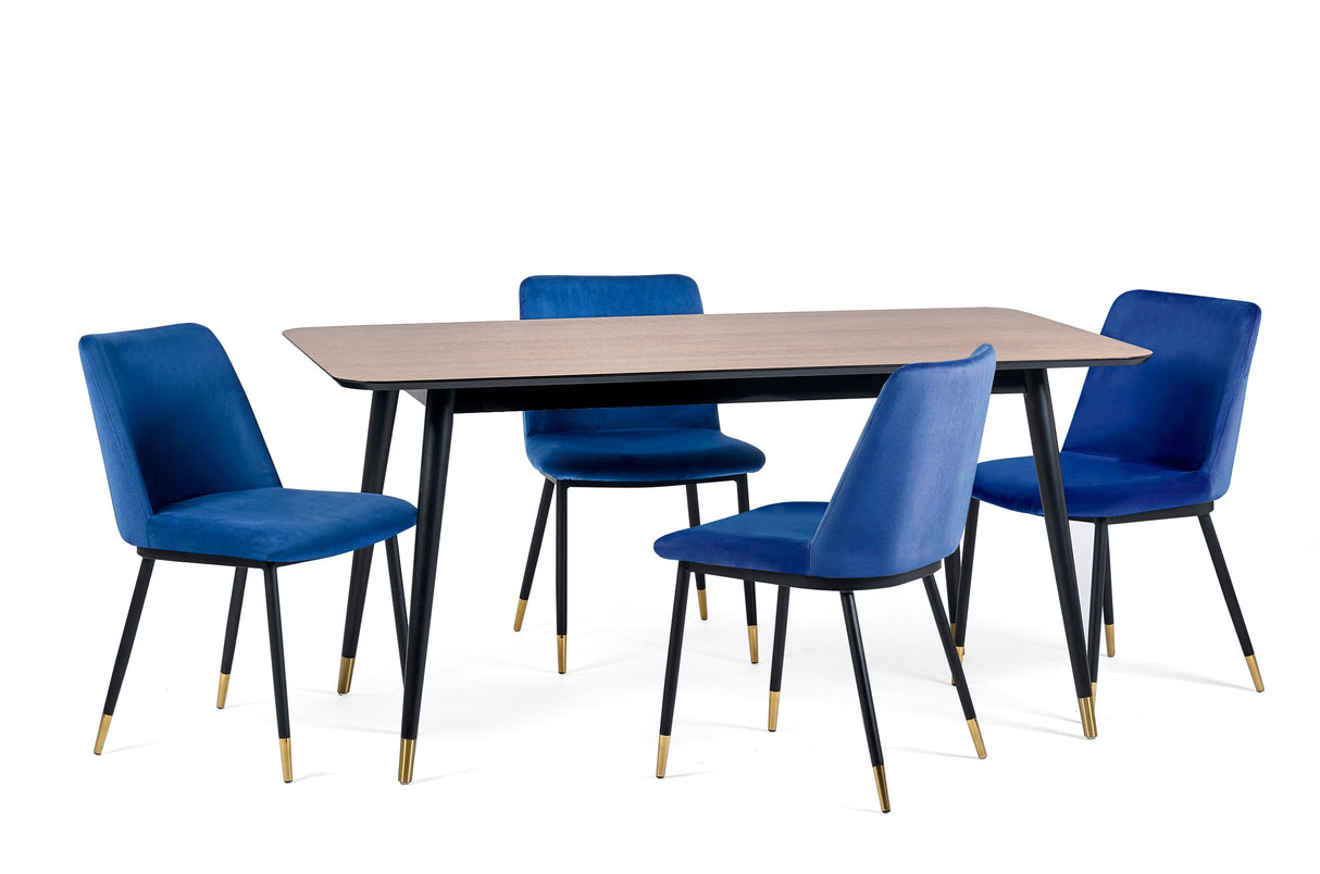 Findlay Rectangular Table & 4 Delaunay Chairs - Julian Bowen