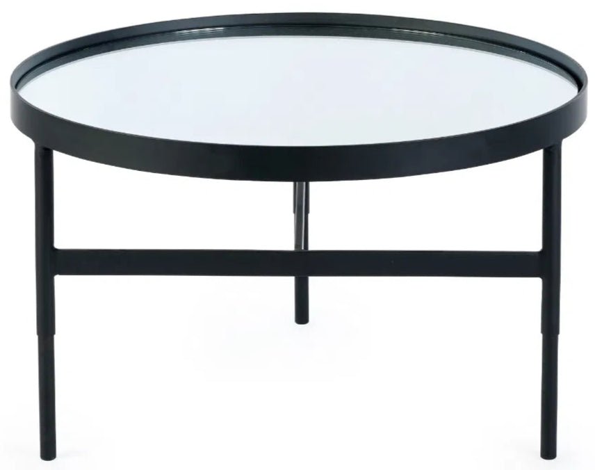 Franki Round Mirrored Glass Coffee Table - Julian Bowen