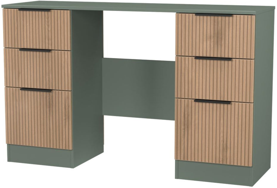Java 6 Drawer Double Pedestal Desk