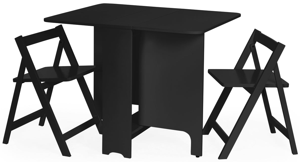 Gatan Small Gateleg Table with 2 Foldaway Chairs - Julian Bowen