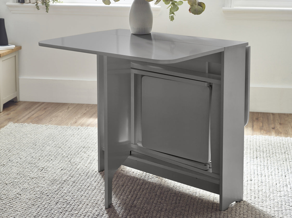 Gatan Small Gateleg Table with 2 Foldaway Chairs - Julian Bowen
