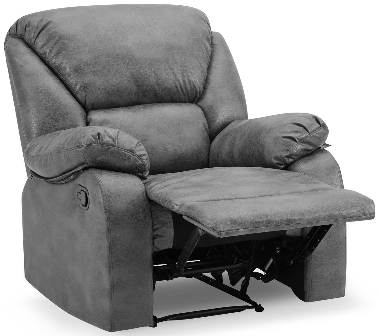 George Faux Leather 1 Seater Manual Recliner Sofa - TGC