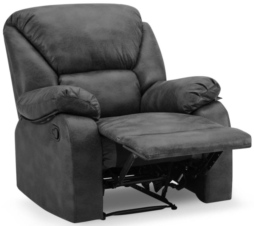 George Faux Leather 1 Seater Manual Recliner Sofa - TGC