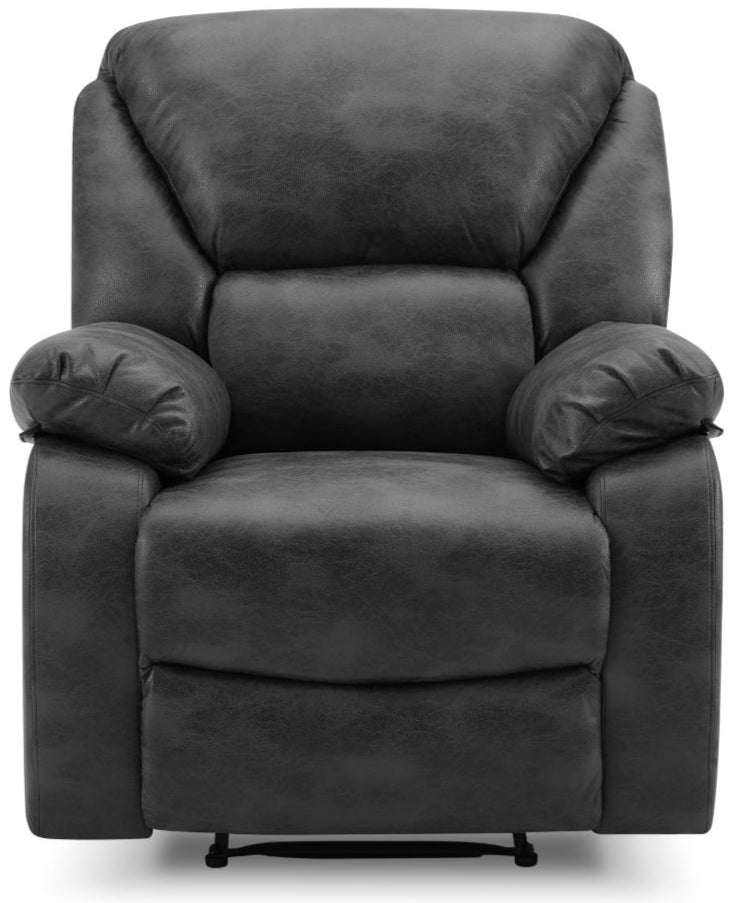 George Faux Leather 1 Seater Manual Recliner Sofa - TGC