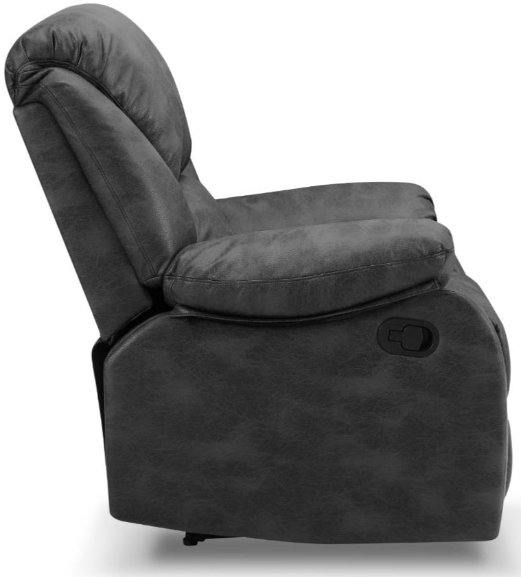 George Faux Leather 1 Seater Manual Recliner Sofa - TGC