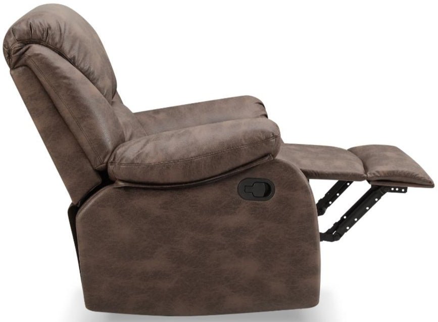 George Faux Leather 1 Seater Manual Recliner Sofa - TGC