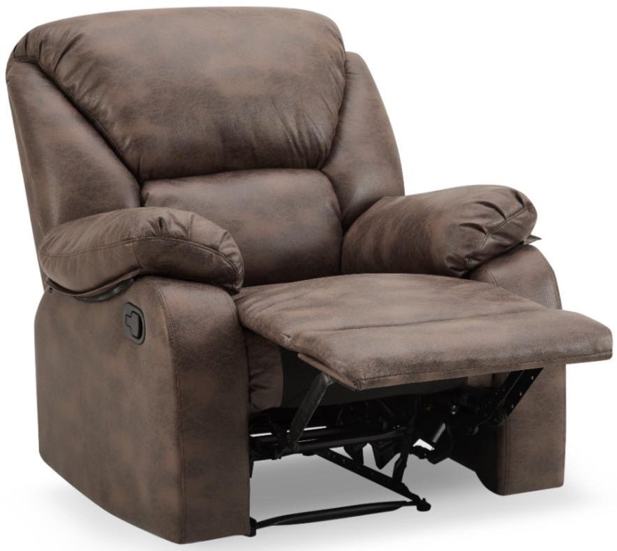 George Faux Leather 1 Seater Manual Recliner Sofa - TGC