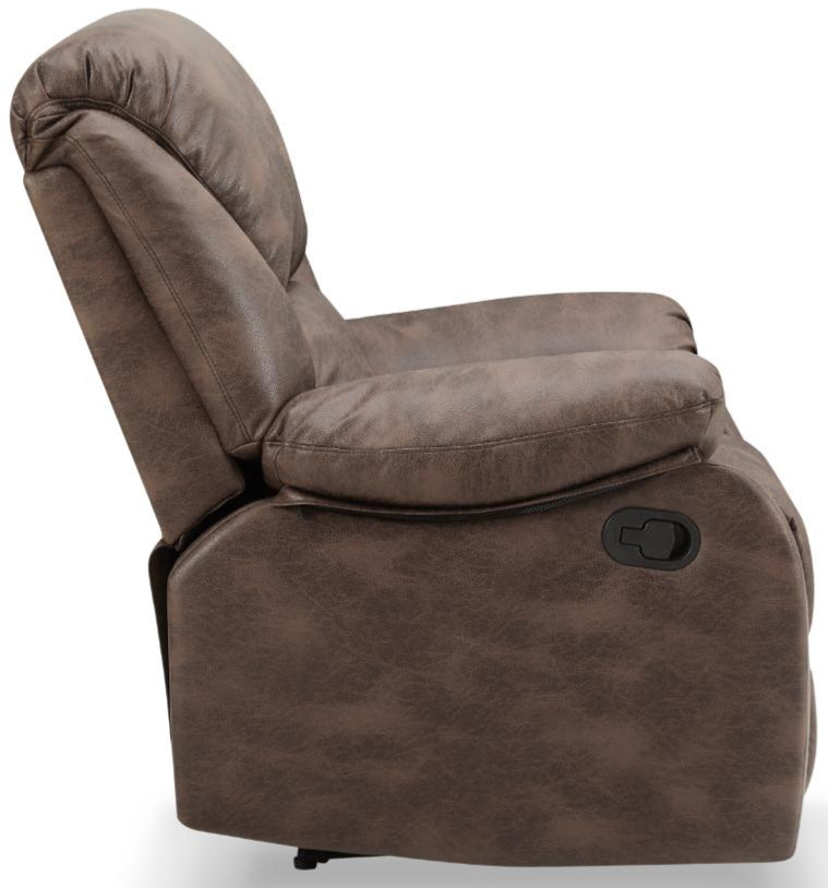 George Faux Leather 1 Seater Manual Recliner Sofa - TGC