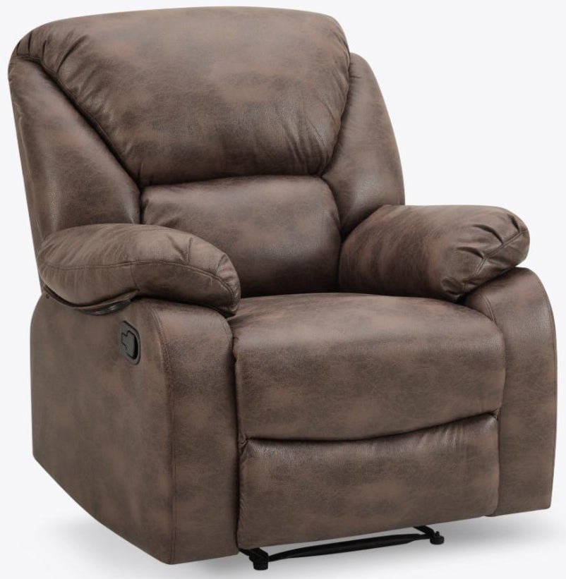 George Faux Leather 1 Seater Manual Recliner Sofa - TGC
