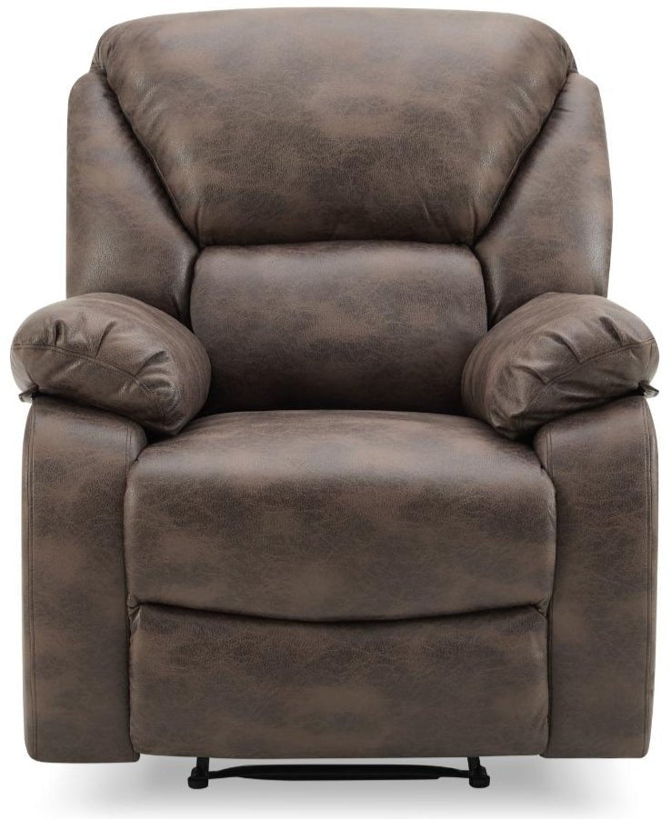 George Faux Leather 1 Seater Manual Recliner Sofa - TGC