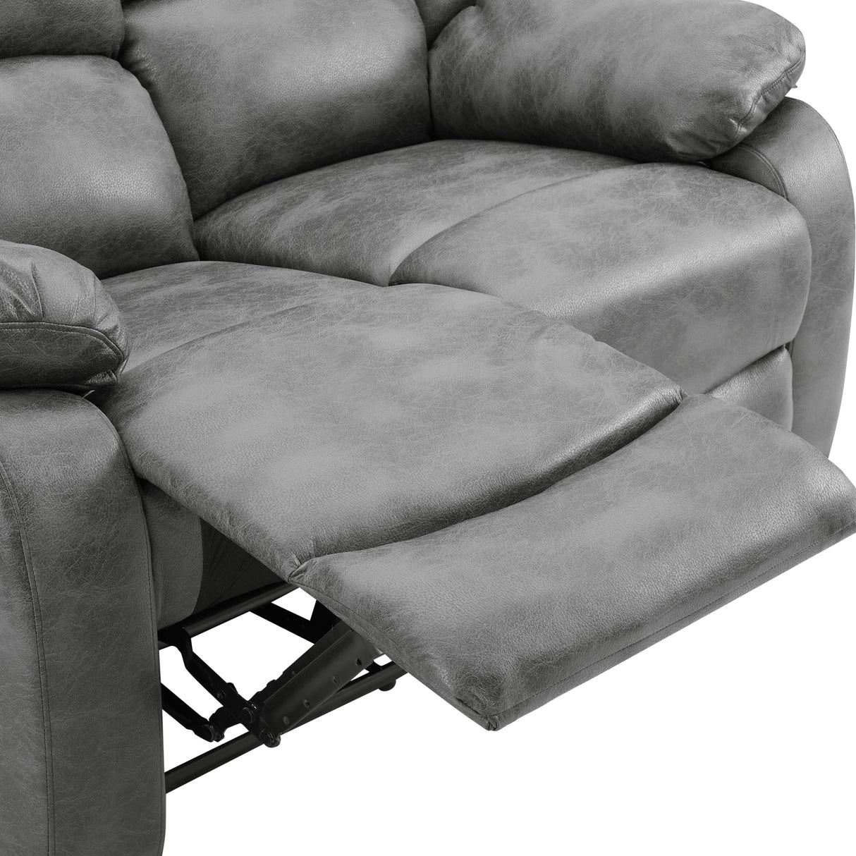 George Faux Leather 2 Seater Manual Recliner Sofa - TGC