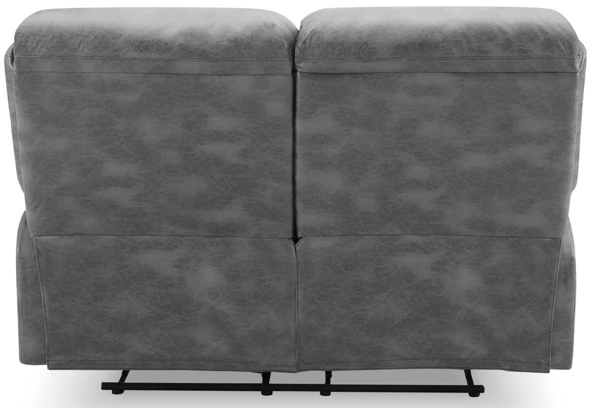 George Faux Leather 2 Seater Manual Recliner Sofa - TGC