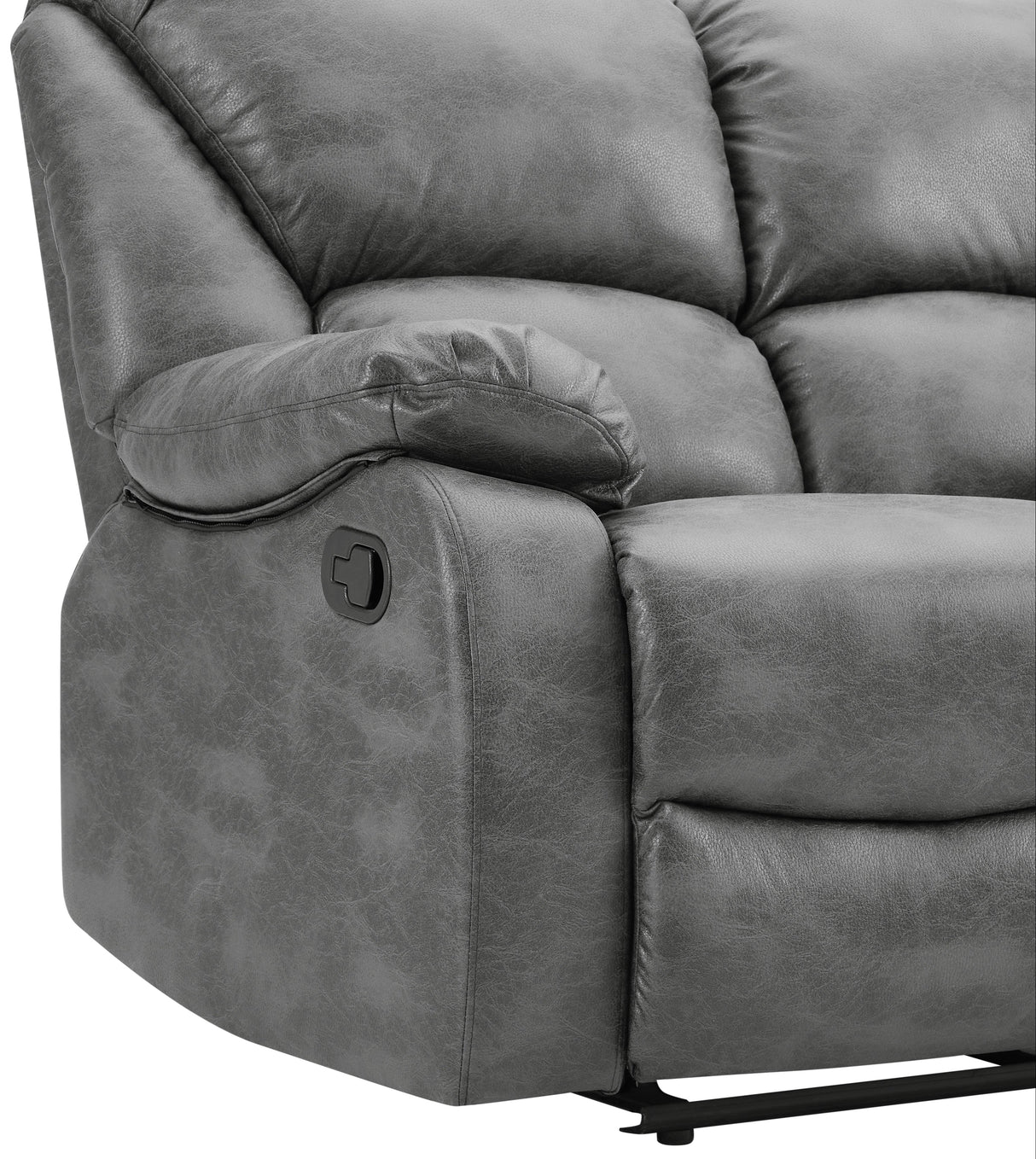 George Faux Leather 2 Seater Manual Recliner Sofa - TGC