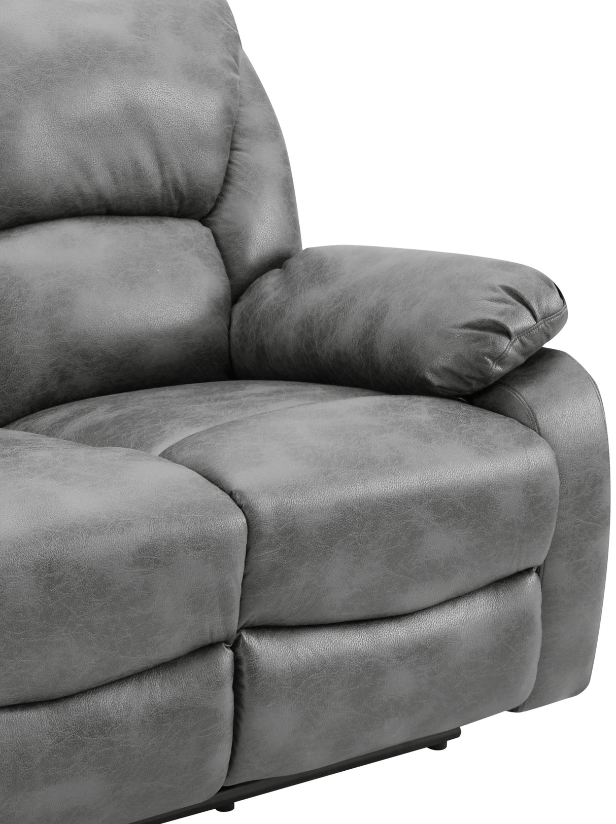 George Faux Leather 2 Seater Manual Recliner Sofa - TGC