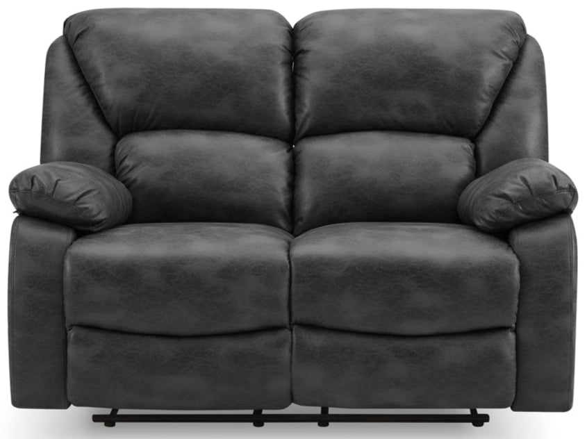 George Faux Leather 2 Seater Manual Recliner Sofa - TGC