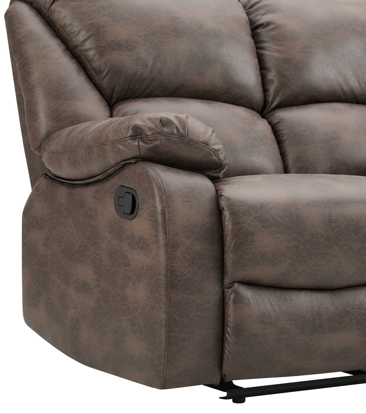 George Faux Leather 2 Seater Manual Recliner Sofa - TGC
