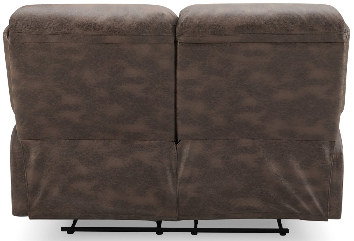 George Faux Leather 2 Seater Manual Recliner Sofa - TGC