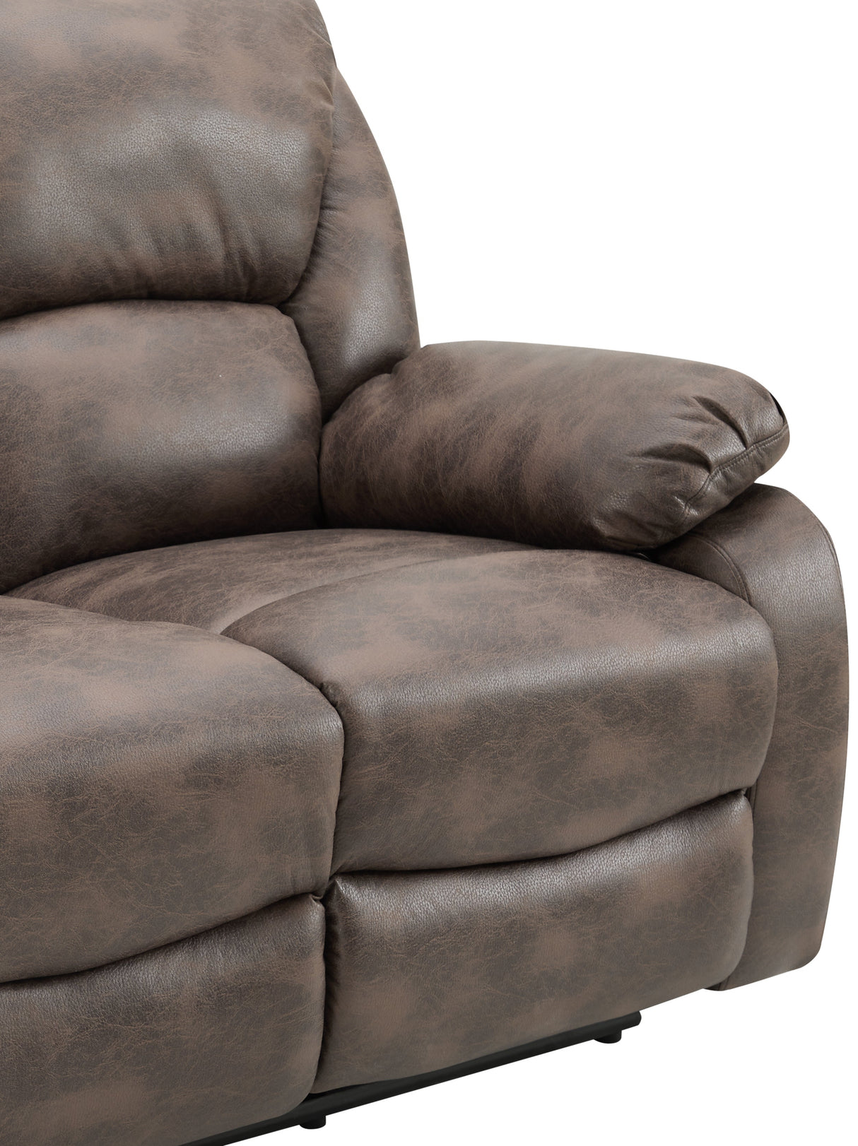 George Faux Leather 2 Seater Manual Recliner Sofa - TGC