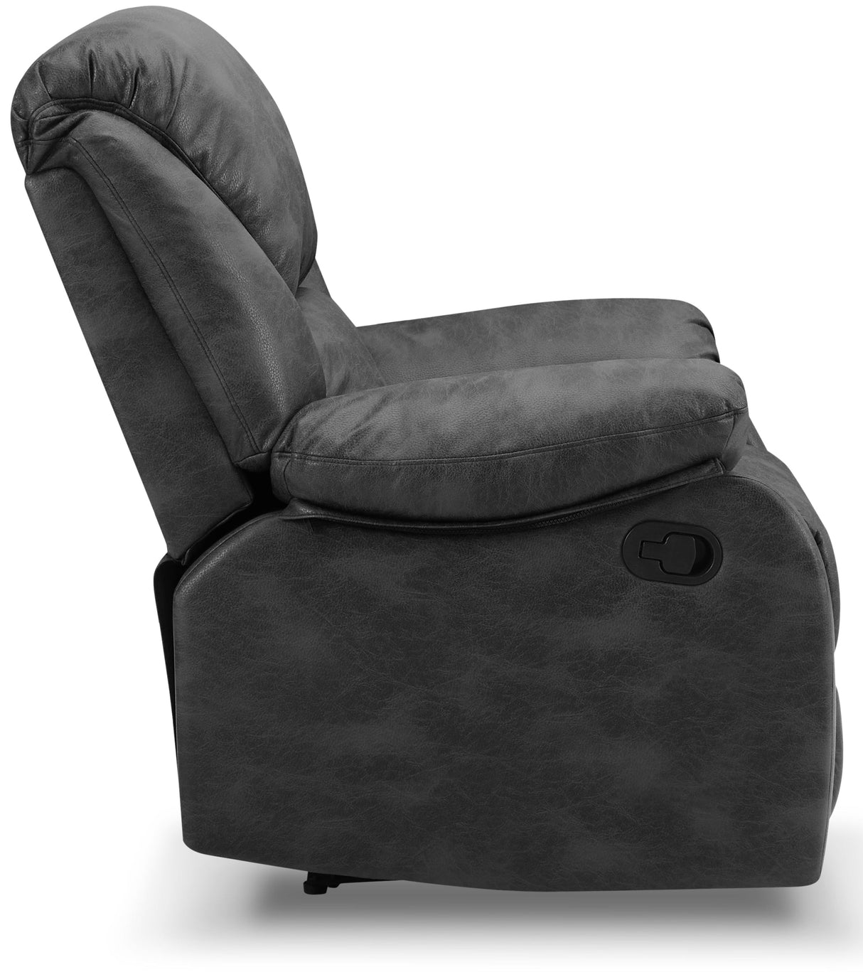 George Faux Leather 3 Seater Manual Recliner Sofa - TGC