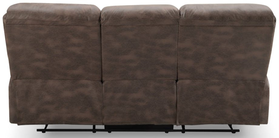 George Faux Leather 3 Seater Manual Recliner Sofa - TGC