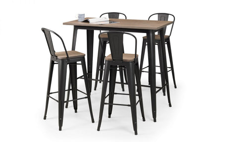 Grafton Bar Set with 4 Stools - Julian Bowen
