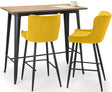 Grafton Bar Table & 4 Luxe Bar Stools - Julian Bowen