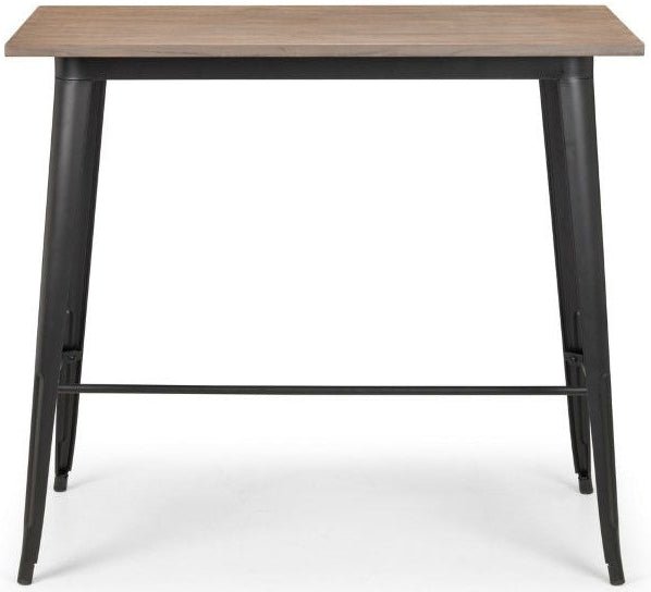 Grafton Bar Table & 4 Luxe Bar Stools - Julian Bowen