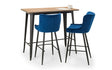 Grafton Bar Table and 2 Luxe Bar Stools - Julian Bowen
