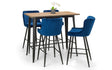 Grafton Bar Table and 4 Luxe Bar Stools - Julian Bowen