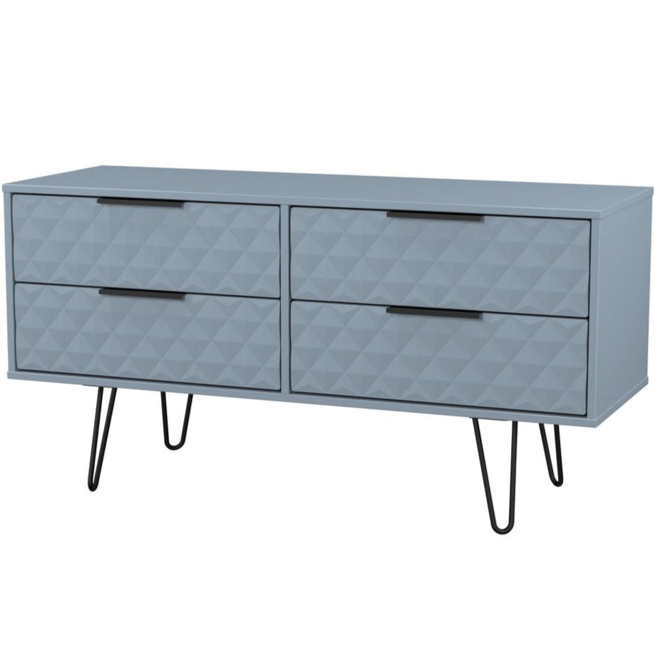 Harlequin 4 Drawer Bed Box with Black Hairpin Legs