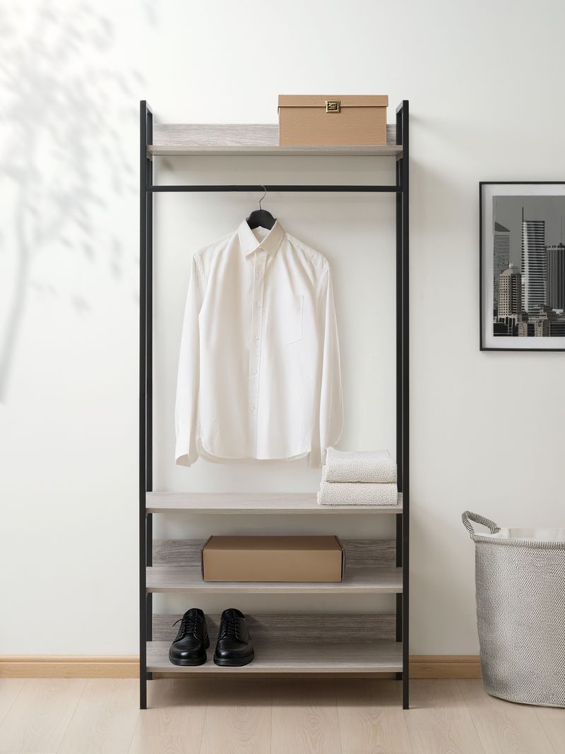 Alva Open Wardrobe with 4 Shelves
