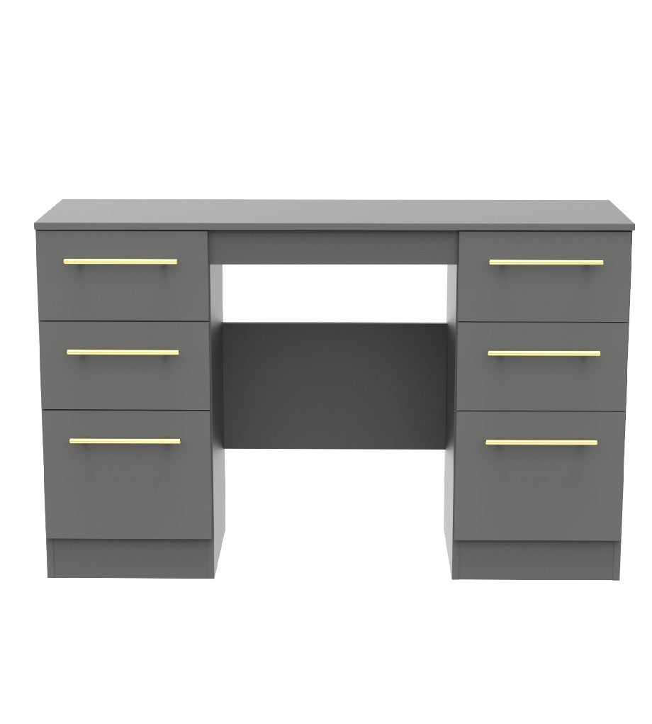 Haworth Double Pedestal 6 Drawer Dressing Table - Welcome Furniture